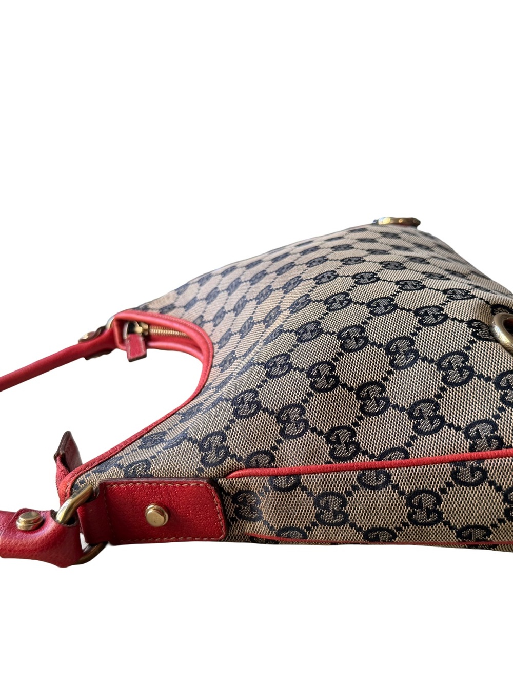 SOLD - Authentic Vintage Gucci Abbey Canvas D Ring Hobo COA included - Picture 5 of 16